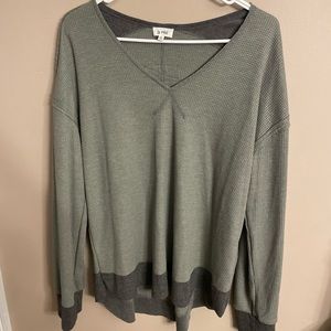Womens grey colorblock top. Only worn once